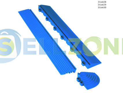 Σκούρο μπλε άκρο / άκρη / γωνία για την πλευρά του αρθρωτού δαπέδου PVC – DUa628 / DUa629 / DUa630